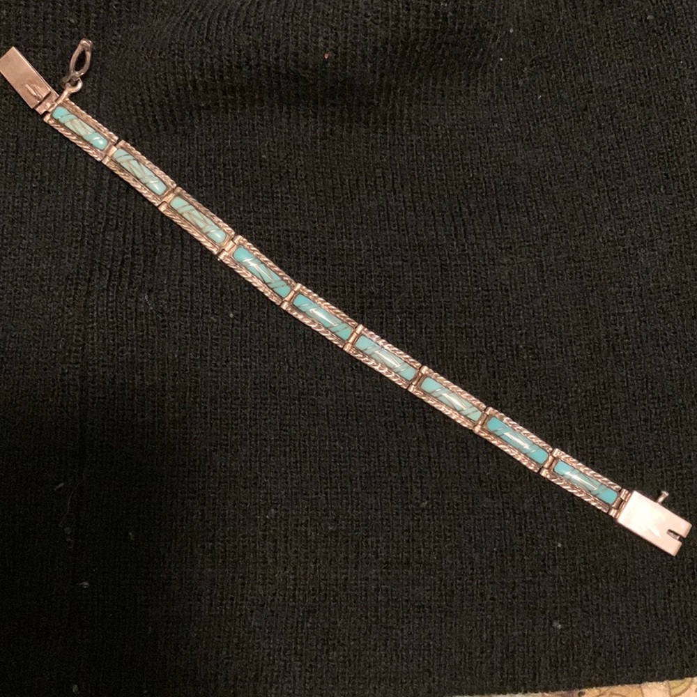 Sterling silver and turquoise bracelet